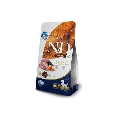N&D Brown Dog Lamb, Spirulina & Carrot Puppy Mini за подрастващи кученца с кафява козина от мини породи, с агнешко, спирулина и морков 1.5kg