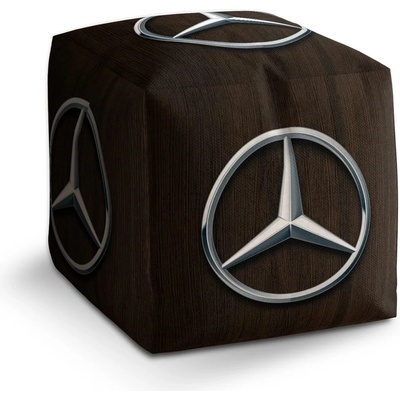 Sablio Taburet Cube Logo 5 Drevo: 40x40x40 cm