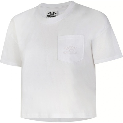 Umbro Дамска тениска Umbro Diamond Crop T-Shirt Womens - White/White