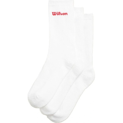 Wilson ponožky Crew Logo Sock 3 Pack Bright White
