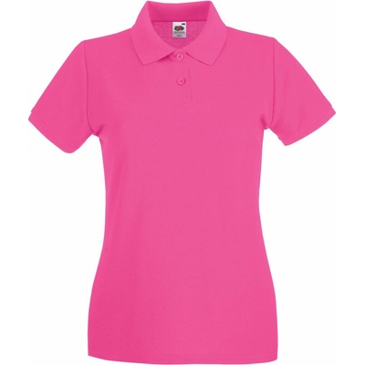 Fruit of the Loom Polokošile Lady-Fit Premium Polo krátký rukáv dámská COT-16303031000 Fuchsia