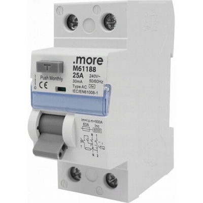 Eco Light 25A 30mA 3F AC 6kA 2P M61188