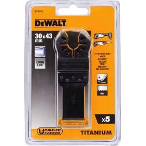 DEWALT Титаниеви ножове за рязане на метал 30 x 43 мм (5 бр. ) DT20727 (DT20727)