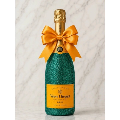 Veuve Clicquot Brut Yellow Label Smaragdová třpytivá dárková lahev 0,375 l