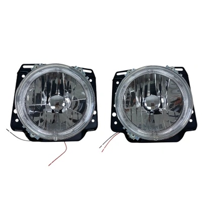 Depo Кристални фарове с Angel Eyes GOLF II (83-93) - хром