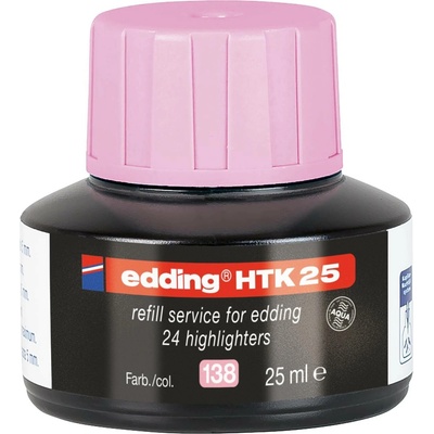 Edding HTK 25 | náhradní inkoust pro zvýrazňovače pastelově růžový