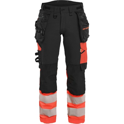 Blåkläder AB 7025 dámské reflexní nohavice Cerná/cervená