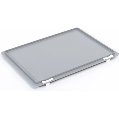 PK Group plastové veko na prepravky so zámkom 400 x 300 mm šedá