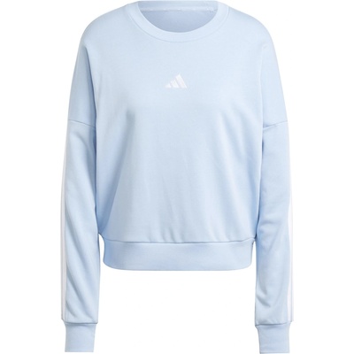 Adidas Дамска блуза Adidas Essentials Studio Lounge 3-Stripes Sweatshirt Womens - Glow Blue
