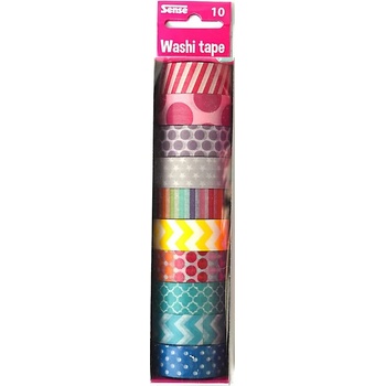 Sense Декоративно тиксо Sense - Washi Tape, 10 броя, асортимент (28056)
