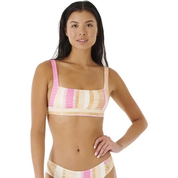 Rip Curl Ripple Effect Crop bikini top - Pink (White)