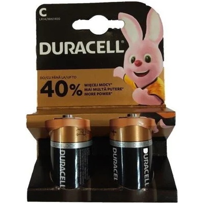 Duracell Алкална батерия duracell c lr-14 /2 бр. в опаковка/ 1.5v (dur-ba-lr14-basic)