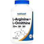 Nutricost Сърдечно-съдова система - Л- Аргинин + Л-Орнитин (L-Arginine + L-Ornithine), 180 капсули (32530 (051101) NC)