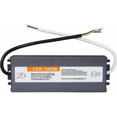 Hermetický voděodolný napájecí zdroj BarON 12V 100W IP67