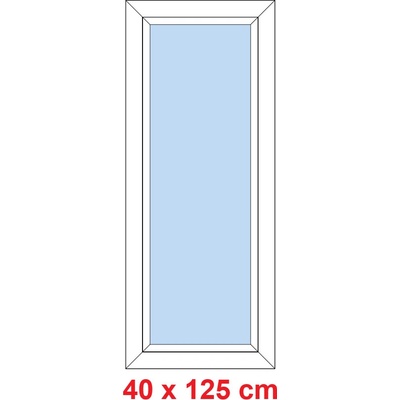 Soft Plastové okno 40x125 cm FIX neotevíravé Bílá
