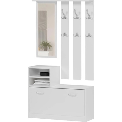 Framire Skříň do předsíně V1 se zrcadlem bílá 90 cm