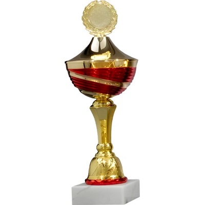Kovový pohár s poklicí Zlato-červený 45 cm
