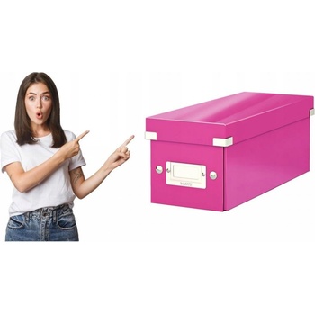 LEITZ Krabice na CD Click & Store, Růžová 60410023