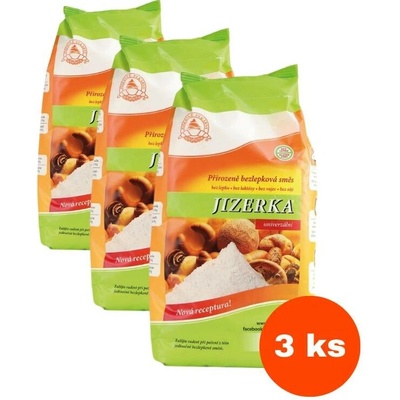 Jizerské pekárny Jizerka zelená bezlepková univerzální směs 3 x 1 kg