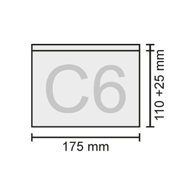 NONAME Obálka C6 transportní 175x115 + 15 mm, bal / 100 ks