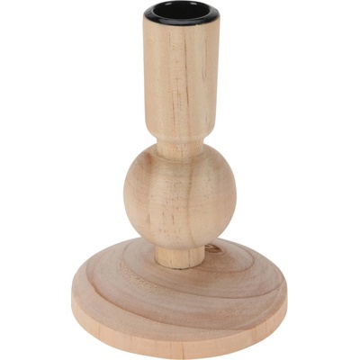 Home Styling Collection Svícen, přirozený, výš, 23 cm, dřevěný béžová