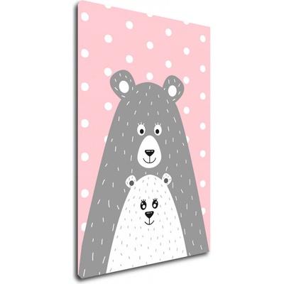 Impresi Obraz Pink grey bear - 20 x 30 cm
