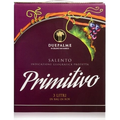 Cantine Due Palme Primitivo bag-in-box 2024 12,5% 3 l (holá lahev)