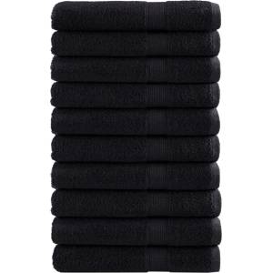 vidaXL Премиум кърпи SOLUND 10 бр черни 100x200 см 600 gsm (137439)