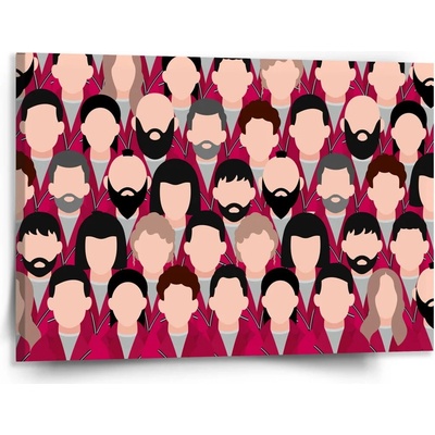 Sablio Obraz Money heist Anonymné tváre - 150x110 cm