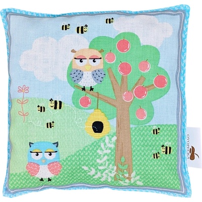 Ovopecka nahřívací polštářek s třešňovými peckami Sovičky 15x15 cm