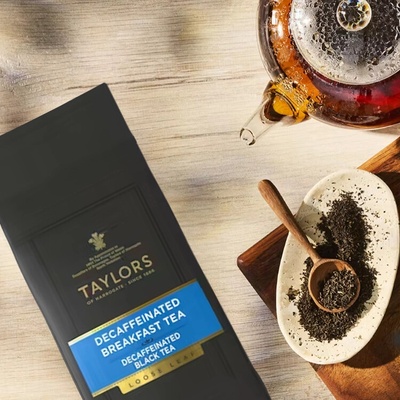Taylors of Harrogate Bezkofeinový černý čaj Decaffeinated Breakfast sypaný 125 g