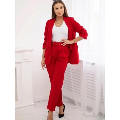 Komplet saka a kalhot 80172K Red – Zboží Dáma
