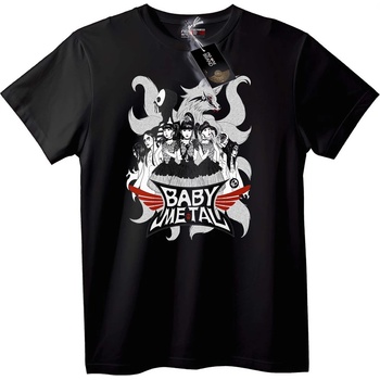 NOONEBRAND Тениска Baby Metal Банда - 2XL, Black