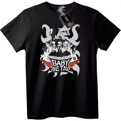 NOONEBRAND Тениска Baby Metal Банда - 2XL, Black
