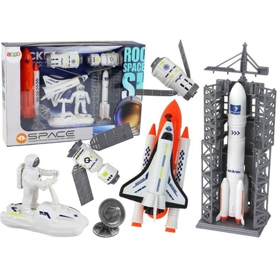 LEANToys Vesmírná sada s raketou 15 prvků