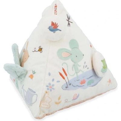 Kaloo Petit Chansons Текстилна играчка триъгълник с активности и звънче