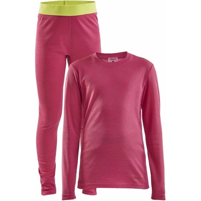 Craft Core Warm Baselayer dětský set růžová 1909712-726499