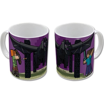 Stor Keramický hrnček Minecraft hrneček Minecraft Ender drak 325 ml