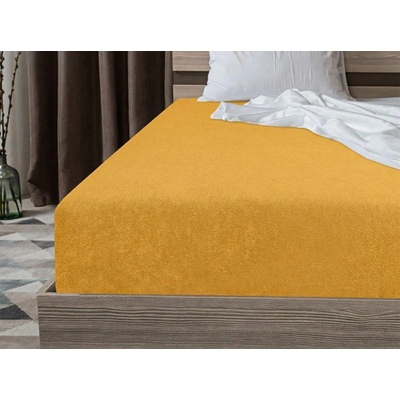Textilomanie Froté prostěradlo Premium žlutooranžové 140x200