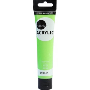 Daler-Rowney Simply АКРИЛНА боя Neon Green 75 ml 1 бр (126975349)