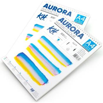 Aurora Akvarelový blok cold press so špirálou 12 listový