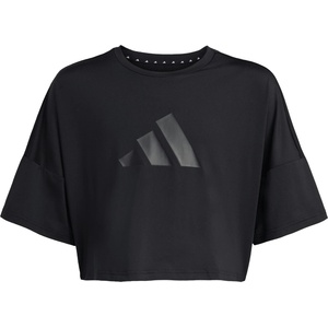 adidas Детска спортна тениска adidas Kid's Sport Icon Crop Tee Sport shirt - Black / Black - размер 152 (EU) (704-6099-0114)