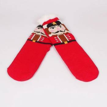 Image 1 of Мъжки коледни чорапи в червено с оловен войник