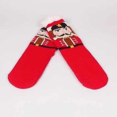 Мъжки коледни чорапи в червено с оловен войник