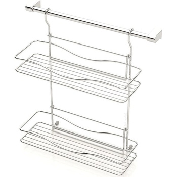 Tekno-Tel ЕТАЖЕРКА tekno tel mg-042 , 2нива , с релса , хром (7774150026)