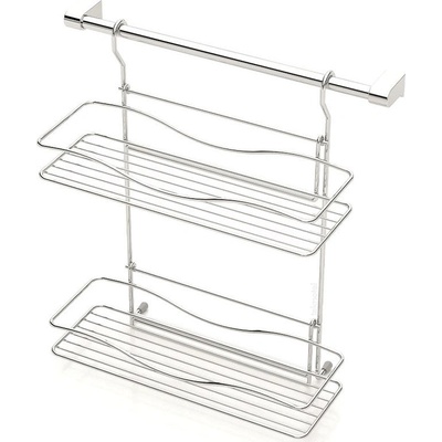 Tekno-Tel ЕТАЖЕРКА tekno tel mg-042 , 2нива , с релса , хром (7774150026)