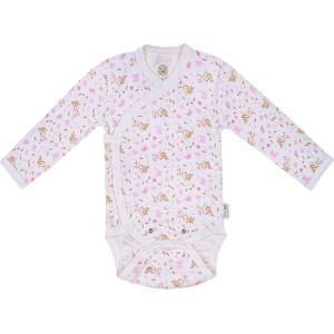 Bio Baby Боди Bio Baby - органичен памук, 68 cm, 4-6 месеца, бяло-розово (97220113) - ozone