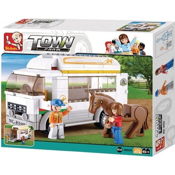 Sluban B0559 Town Vůz pro přepravu koní 170 ks