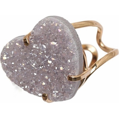 Nefertitis Be Beautiful Achát srdce aqua aura prsten NF54653