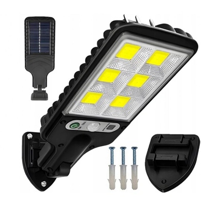 Planet Tech Соларна лампа 120 led, 300w, Външна употреба ip65, Сензор за движение, Студено бяла, Черна (lu17)